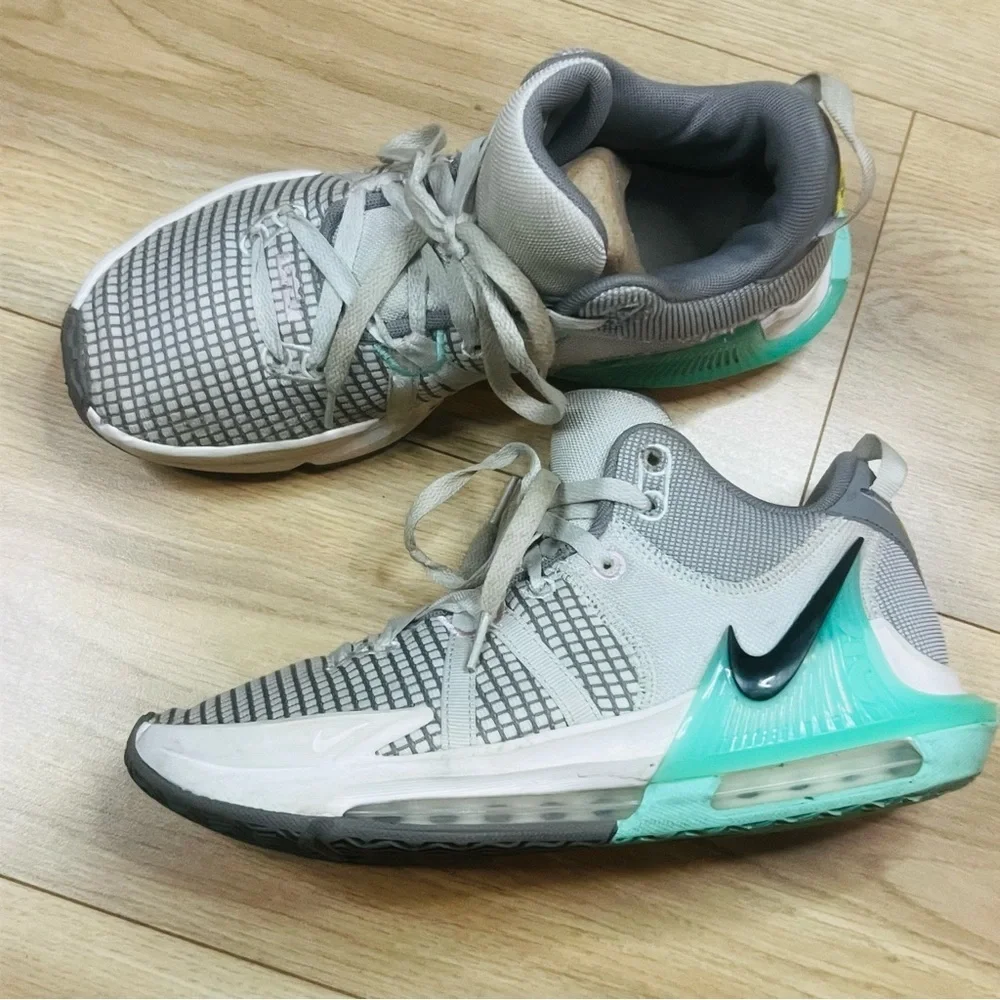 Nike LeBron Witness 7 Pewter/Mint Basketball Sneakers 8